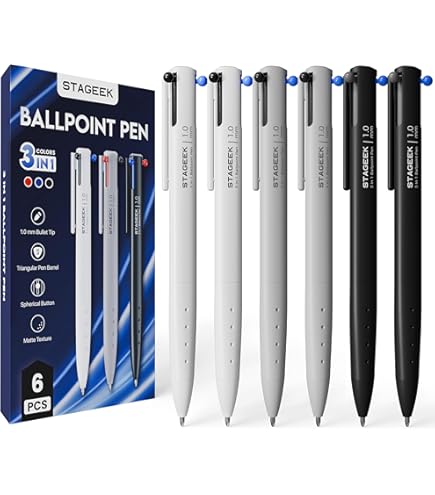 Amazon.com: STAGEEK 6PCS Multicolor Pens + 12 Pack Blue Gel Pens